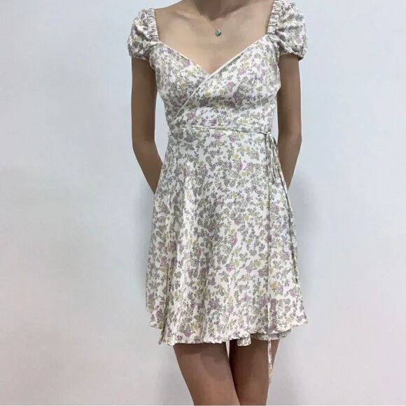 ZARA SATIN EFFECT PRINT DRESS - Picture 7 of 15